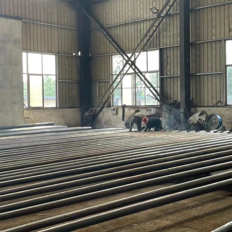 6m 8m 10m Custom street lamp pole Q235 Steel Manufacturer street pole Straight double single arm solar street light pole