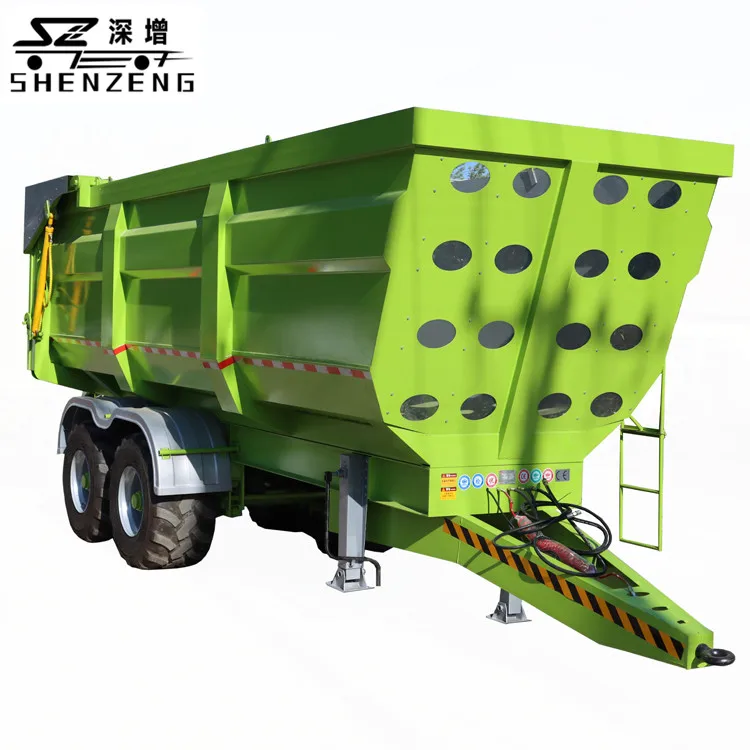 Hot sale 30cbm 20tonne hydraulic farm silage trailer for tractor