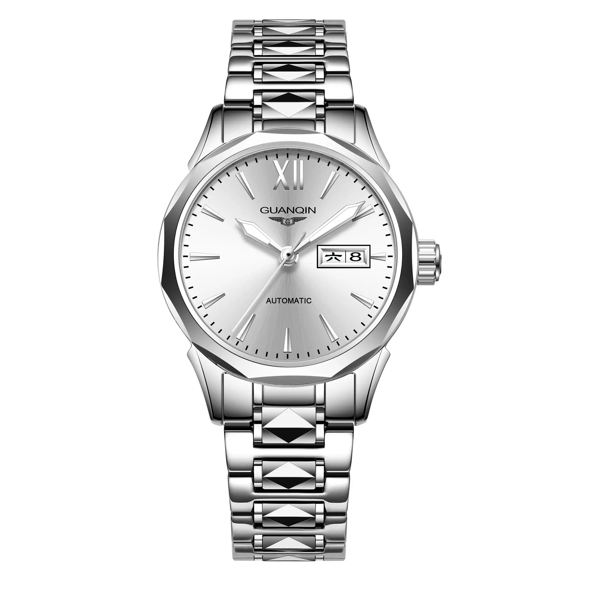 Mechanical watch business wristwatch automatic men  skeleton stainless steel sapphire luminous watches 10ATM