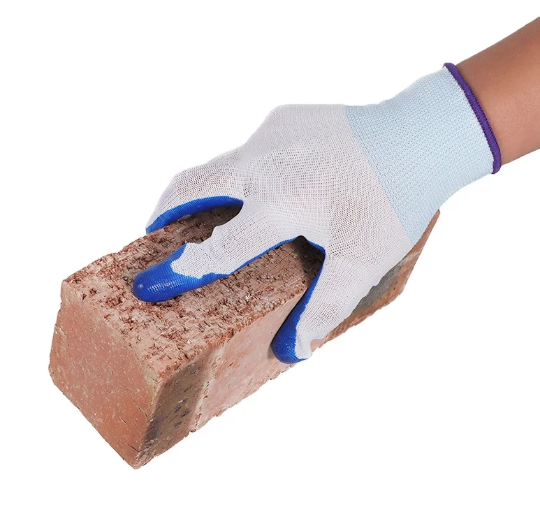 SANSHOU Hot Sale Latex PU Smooth Nitrile Palm Coated  Smooth Nylon Knitted Lining Safety Hand Work Gloves