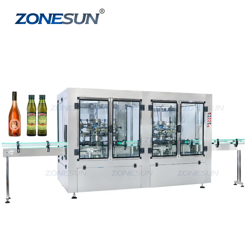 ZONESUN ZS-WB12A Milk Rotary Wine Plastic Full Automatic Pet Recycle 12 Heads Glass Bottle Washing Drying Machine