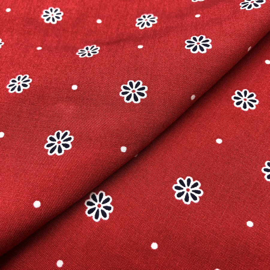 100% Rayon Viscose Chaill poplin Fabric For Garment Printed Shirt Fabric