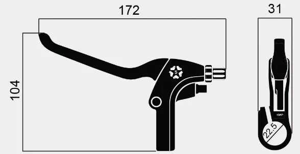 Epower high quality trike parking brake lever with waterproof connector