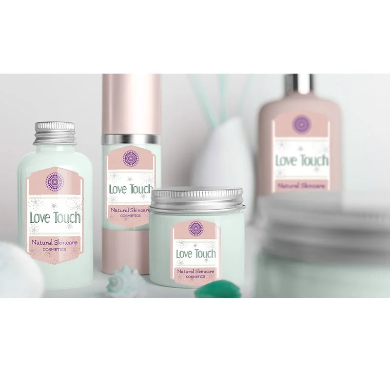 Waterproof Beauty Care Products Bottle Labels, Roll Custom Logo Bath/Body Care Label Printing