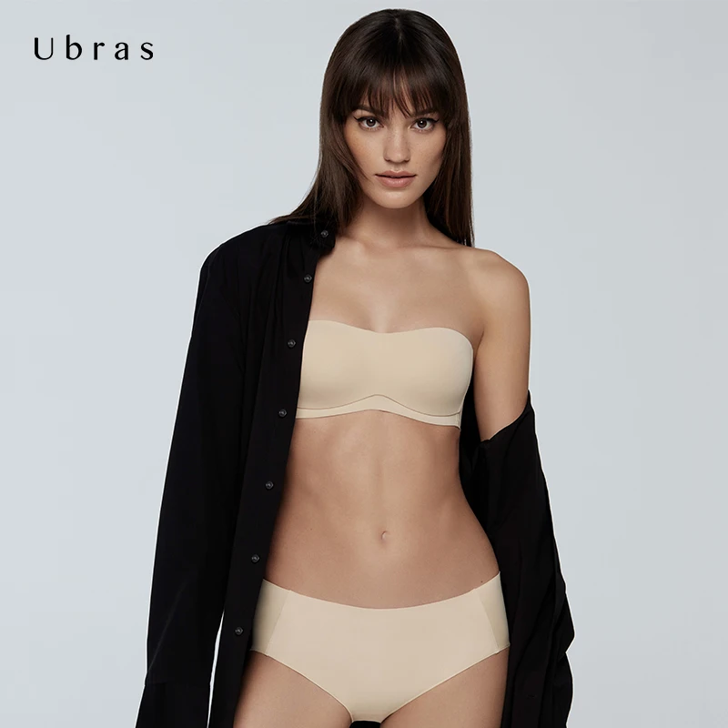 
Ubras For Work & For Life TFBK Hot Sale Removable Shoulder Strap 1/2 Cup Tube Top Girls Cotton Bra 