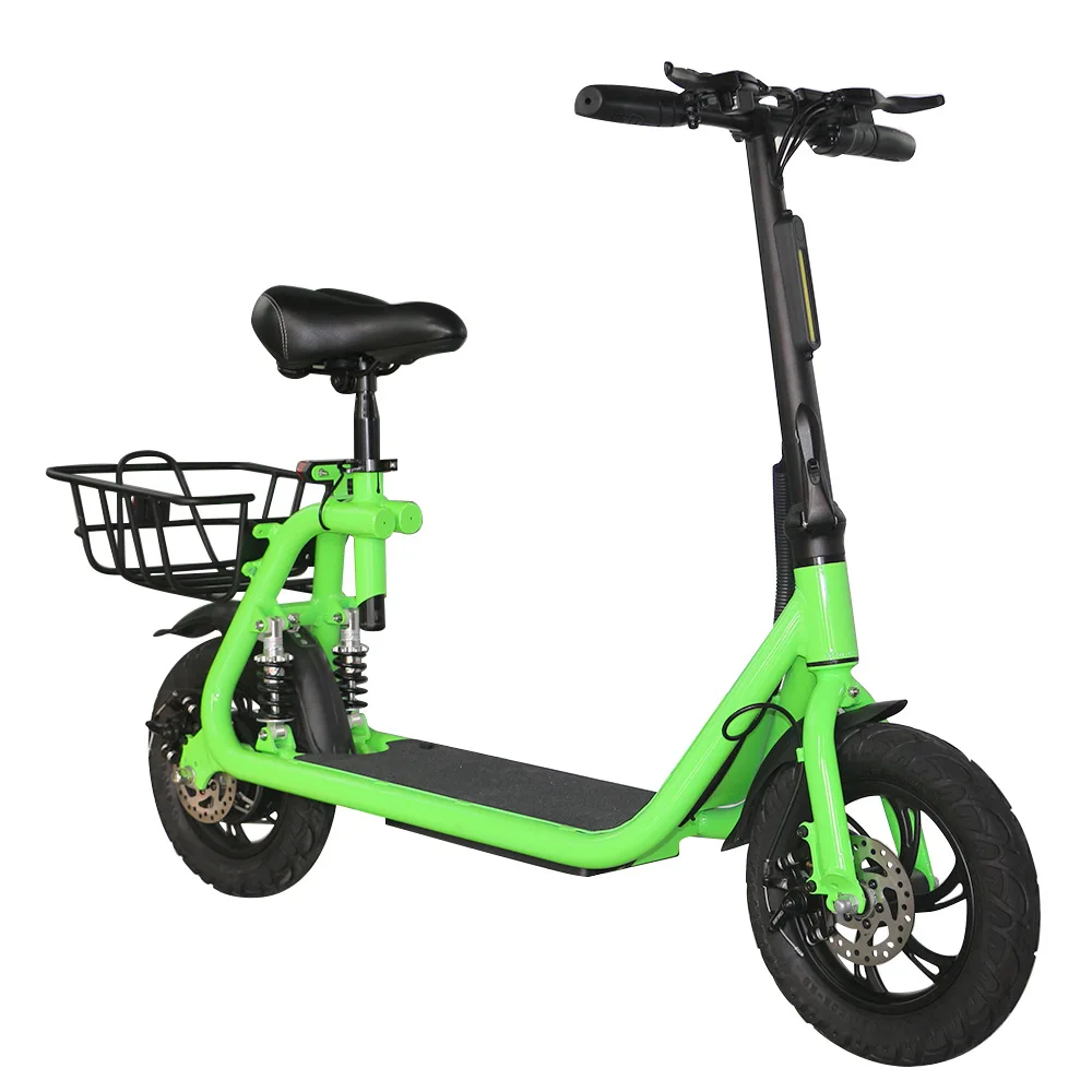 The manufacturer directly sells 12 inch portable electric folding scooter with seats, which is cheap