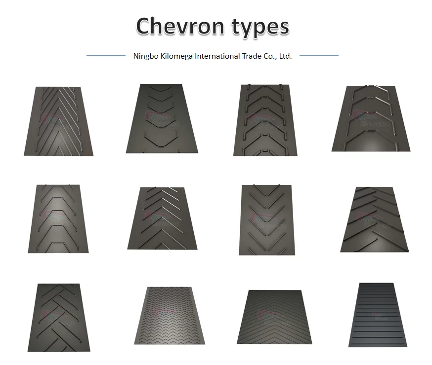 6mm-25mm Height Anti Slip Cleated V Type Chevron Patterned Conveyor Belt best price