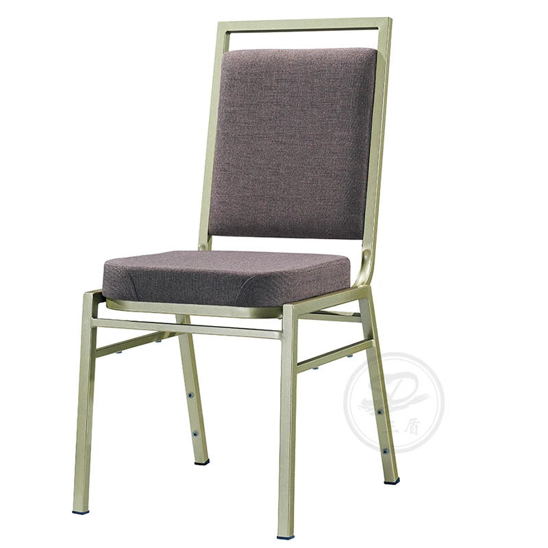 Hotel Reception Stacking Chair Metal Iron Restaurant Banquet Chair Modern Dining Room Chairs Hotel Furniture Spray Painting