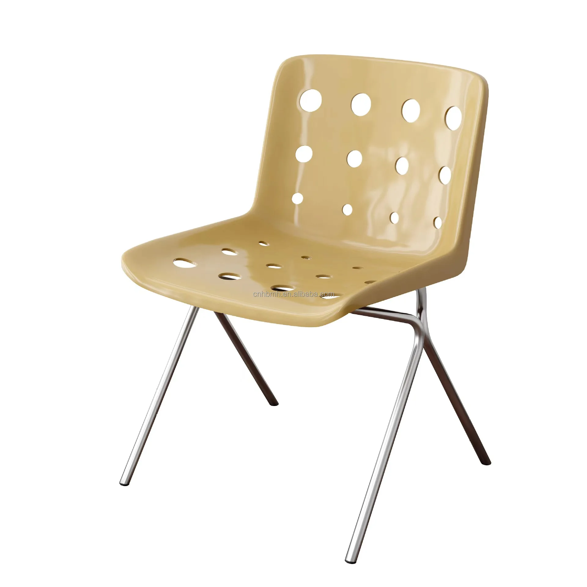 Korean style nordic High quality restaurant cafe bistro plastic chair stackable low price dining chairs