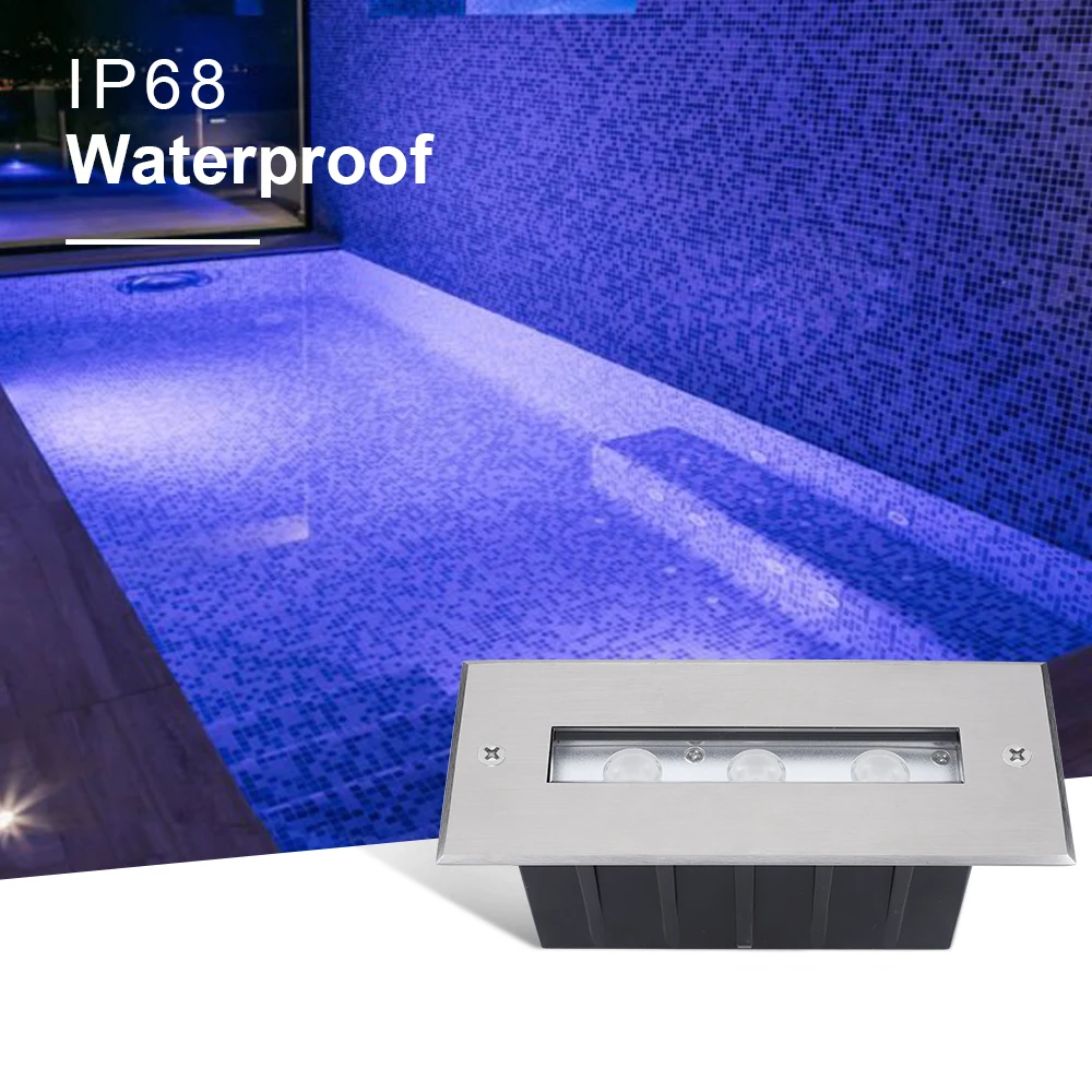 IP68 светильник для бассейна 3 Вт 6 RGB Одноцветный подводный линейный настенный с пластиковой монтажной втулкой