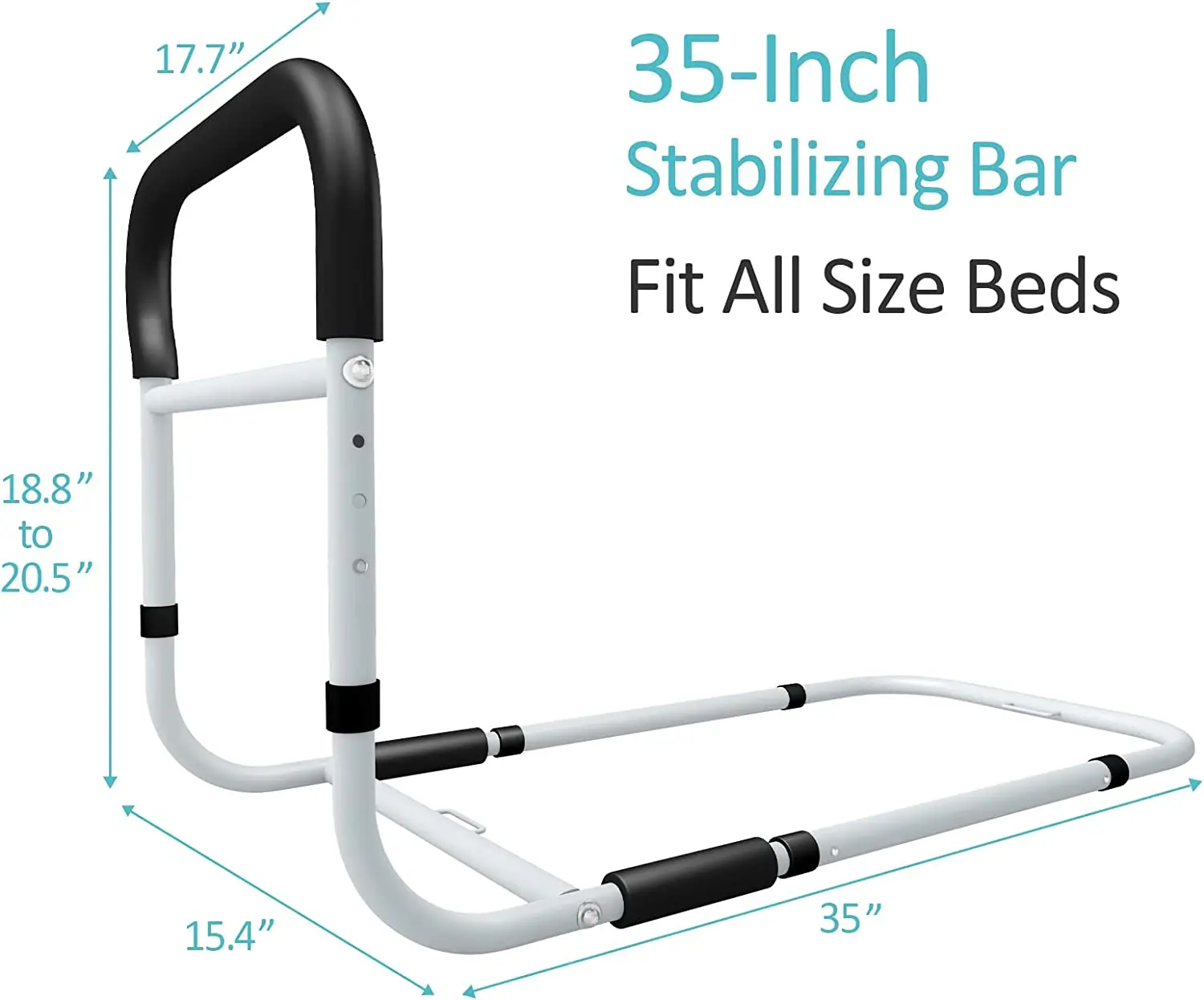 Регулируемая направляющая для кровати Steele Home и поручень с прочной и прочной пеной