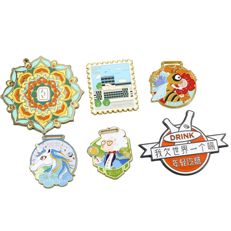 Custom Irregular Shape Soft Enamel Lapel Pins Metal Logo Badges