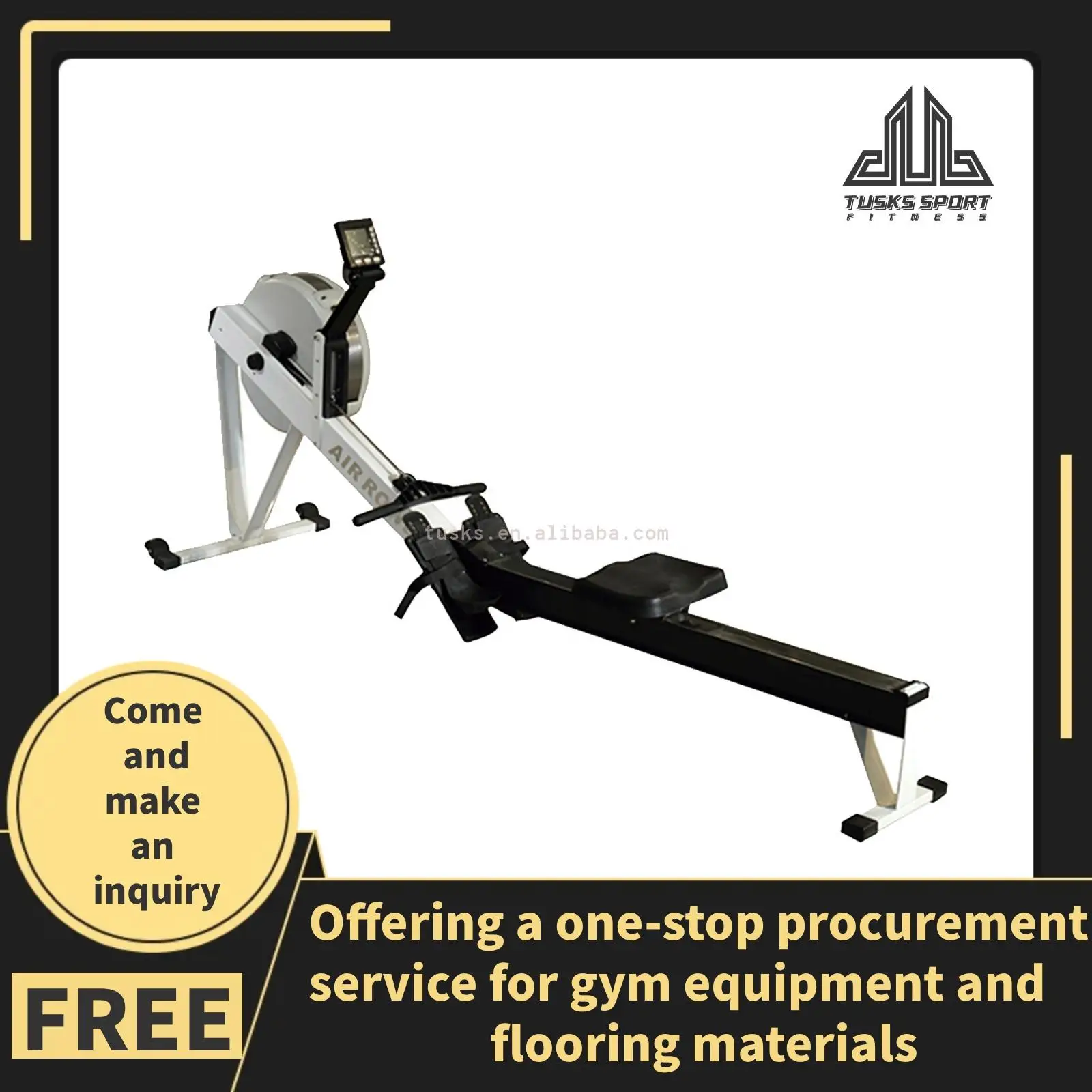 Air Resistance Rowing Machine for Intense Home Workouts TK7-ZF6100   Magnetic Rowing Machine Seated Row Machine Air Rower