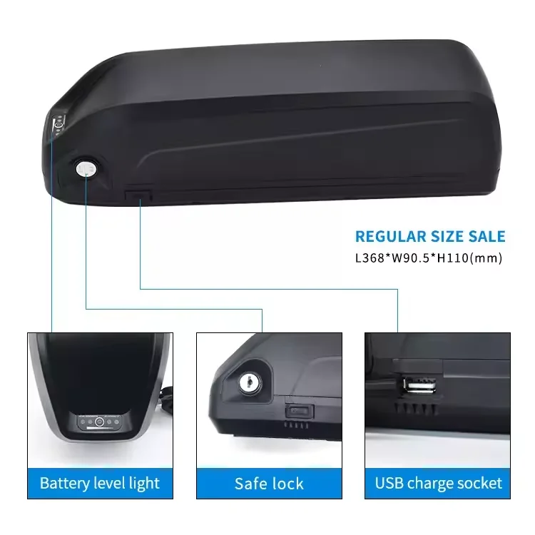 Downtube Battery Lithium Ion Electric Bicycle Battery 48v 36v 52v 10ah 15ah 20ah Hailong Ebike Battery For Bike