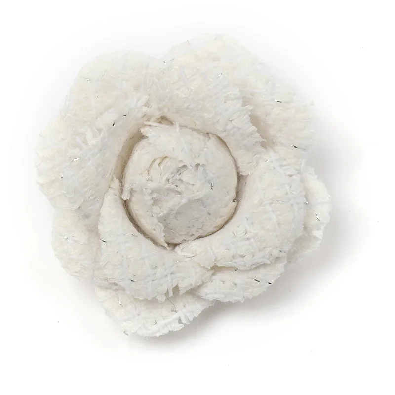 2023 4.5cm  fabric art camellia flower for brooch corsage shoes flower hair accessories