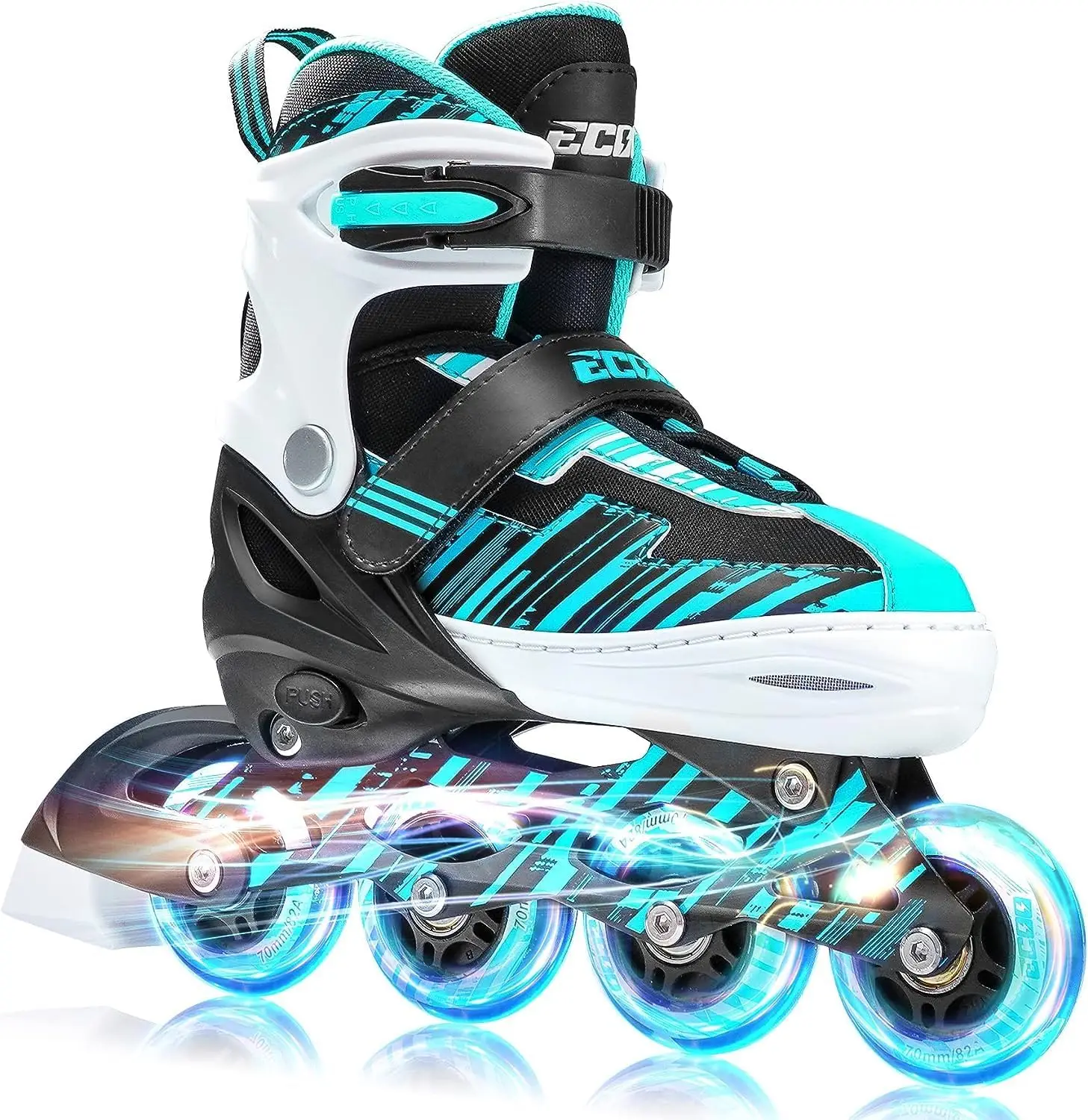 New Fashion Design Hot Sale Full Flashing PU Wheels Aluminium Frame Speed Inline Skate Shoes