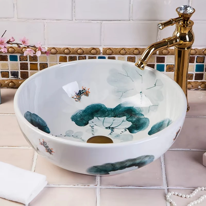 Vertical porch wall decoration luxury crystal porcelain glass lotus flower abstract crystal porcelain wall art painting