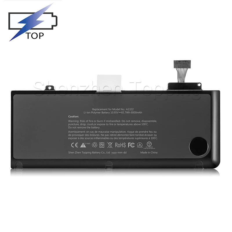 
10.95V 63.5Wh Laptop Battery for Apple MacBook Pro A1322 A1278 Notebook Battery 13inch 2009-2012 Version 