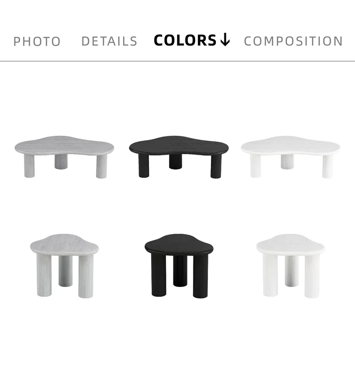 Nordic Style Cloud Shape Coffee Table Creative Modern Irregular Central Italian Table For Cafe Living Room Hotel