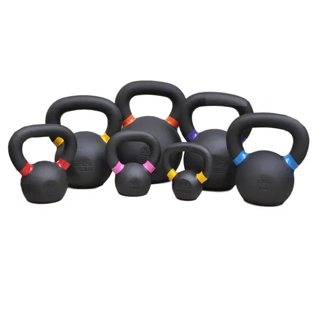 
NEWER SPORTS Workout Strength Training Weight Lifting Powder Coated Cast Iron Kettlebell 