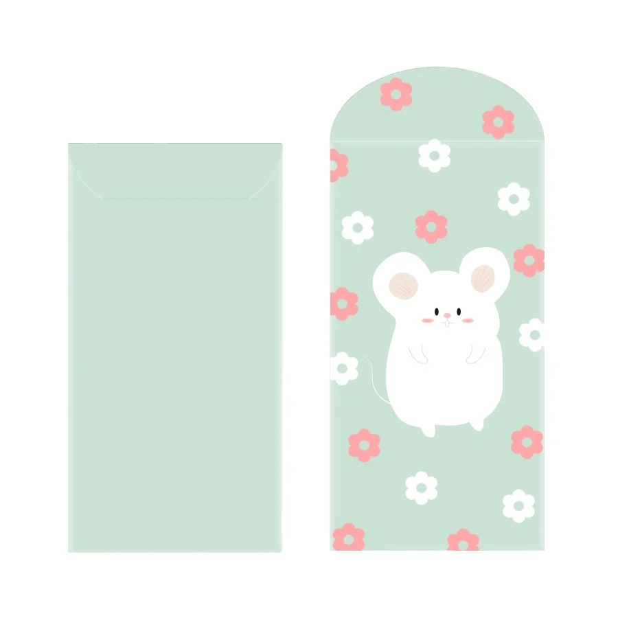 Custom logo full color printing Chinese New Year red packet paper envelope hong pao