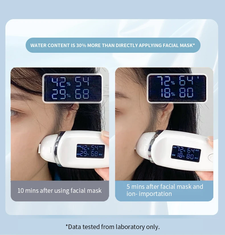 Professional efficient ultrasonic facial skin scrubber deep exfoliator and blackhead cleaning