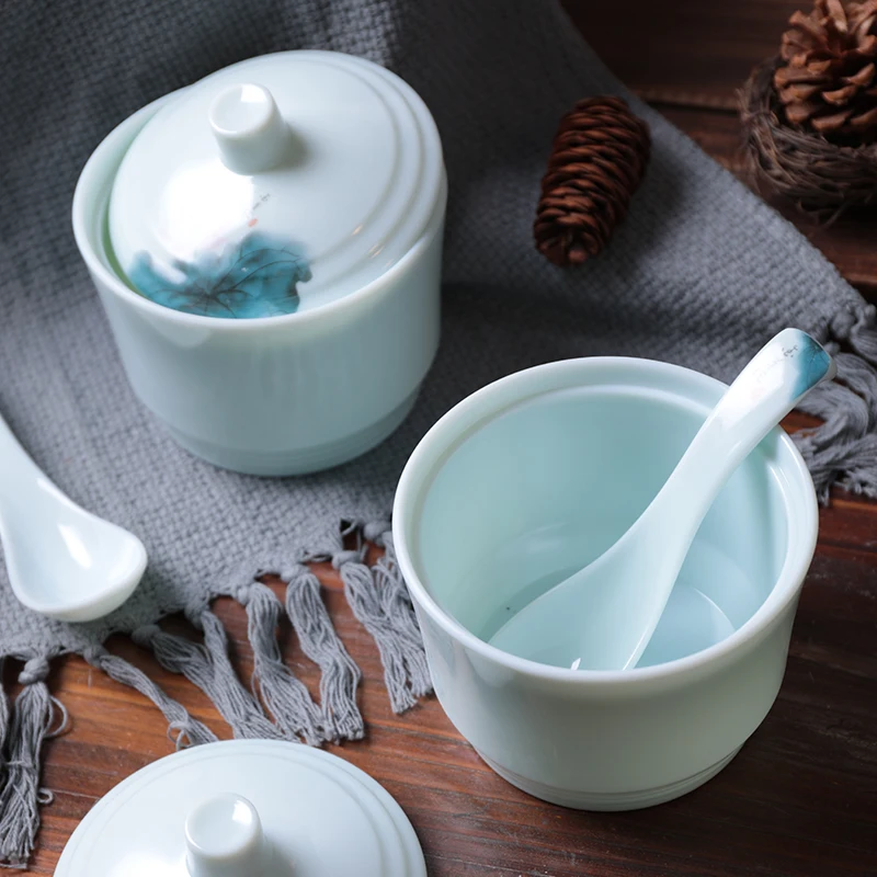  High quality chinese style plastic small pot melamine stewing soup stock with lid for home