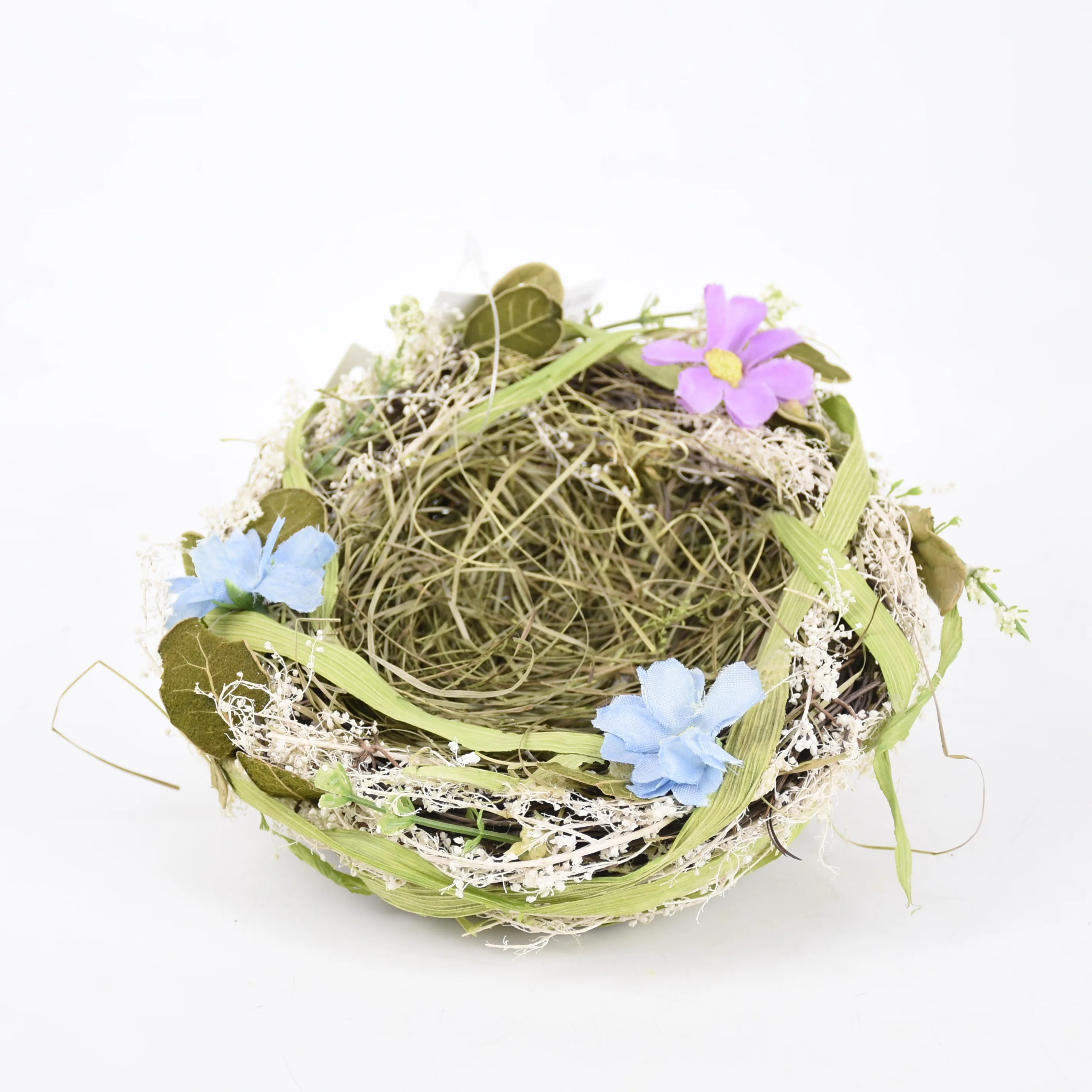 GY BSCI Handmade Home Decorative Bird Eggs Nest New Designed Natural Twigs Weaved Easter Nest