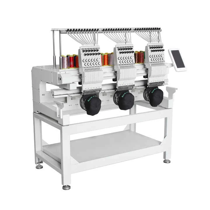 New High Speed 3 Heads Computerized Hat Embroidery Machine with 15 needles