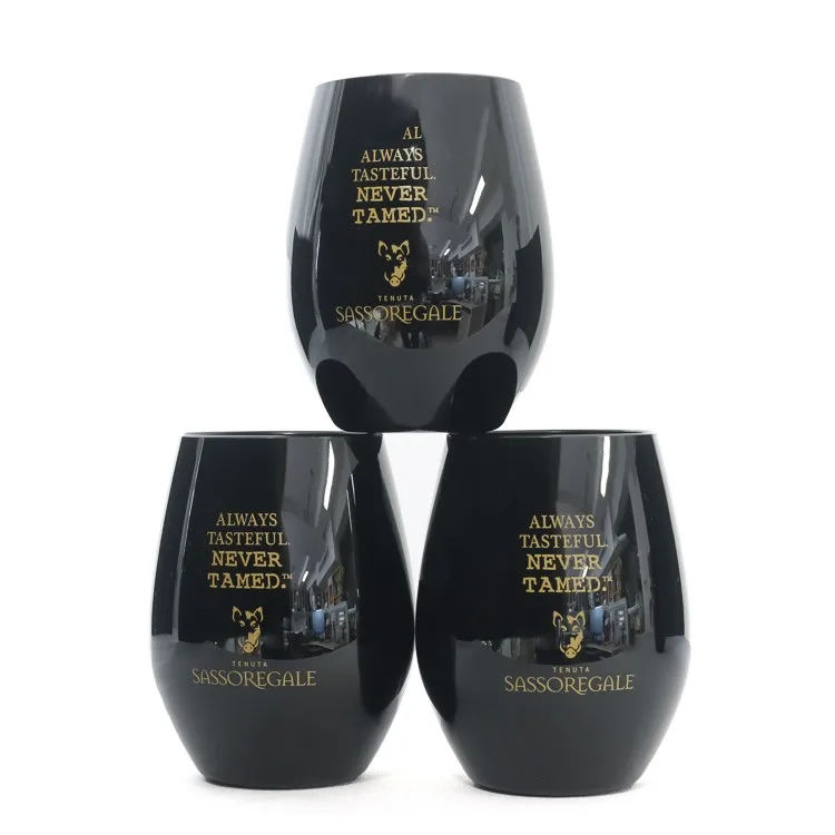 Custom Unbreakable Polycarbonate Printed Goblet Sublimation Plastic Blank Tumbler Personalized Restaurant Stemless Wine Glass
