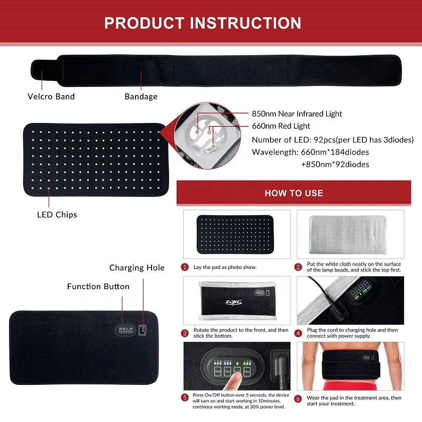Newest Infrared Therapy Lights Led Therapy PDT Back Pain Relief Product