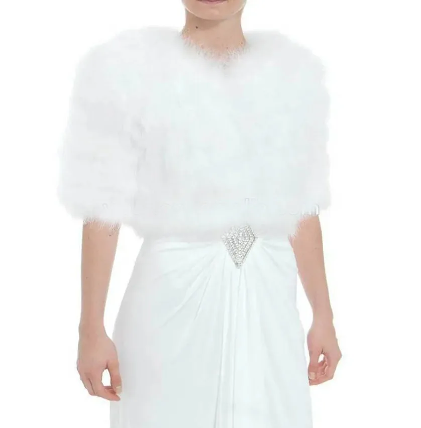 YR527 Fluffy Luxury Feather Coat Women Turkey Feather Top Ladies Crop Jacket