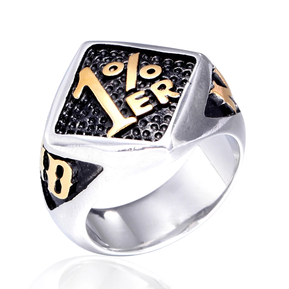 Stainless Steel High Quality Jewelry 1%ER Biker Men Ring