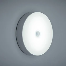 Motion Sensor LED Wireless Night Light Bedroom Lamp USB Rechargeable Energy-saving Automatic Wall-Mounted Body Induction Lamp