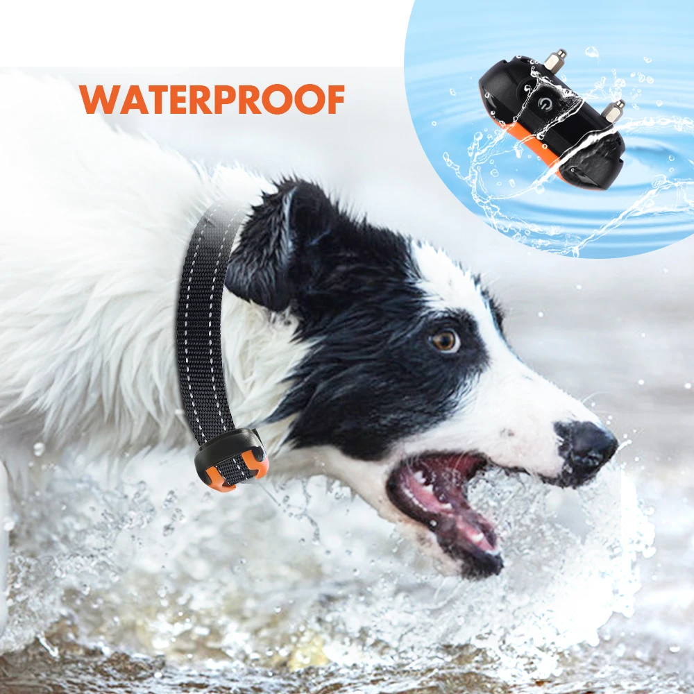 
Tize Barking collar for dogs rechargeable no shock remote waterproof pet electric shock dog training collar 