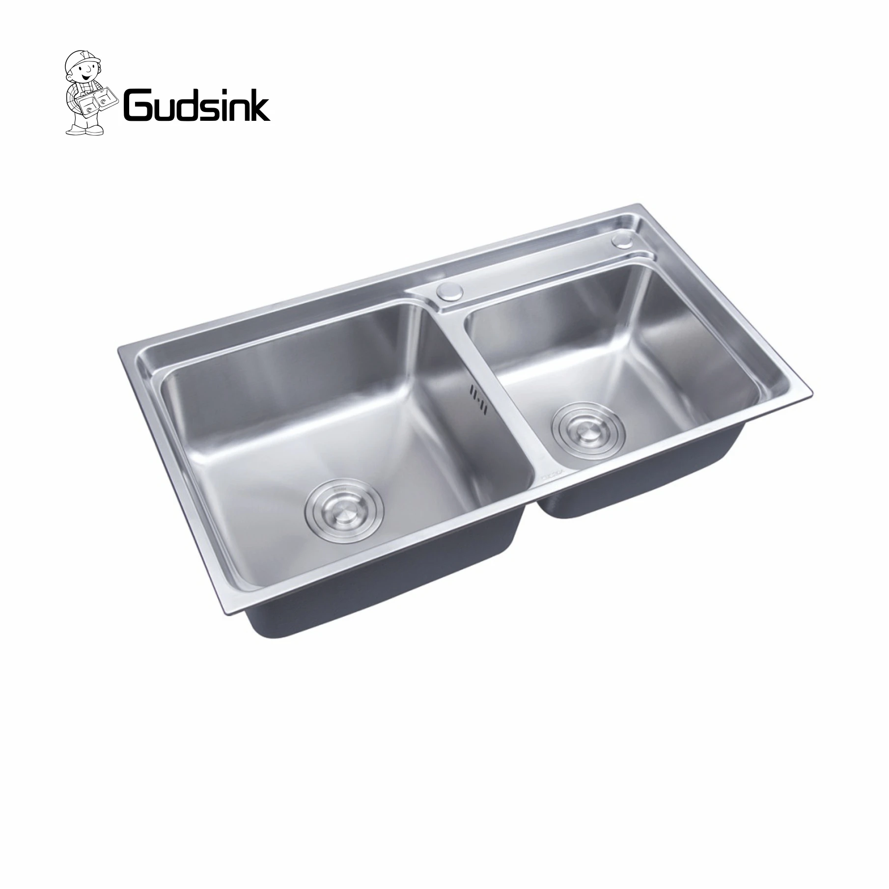 Gudsink fregadero High Quality Kitchen Press Sink Kitchen Wash Basin Double Bowl Stainless Steel Kitchen Sink Manufacturer