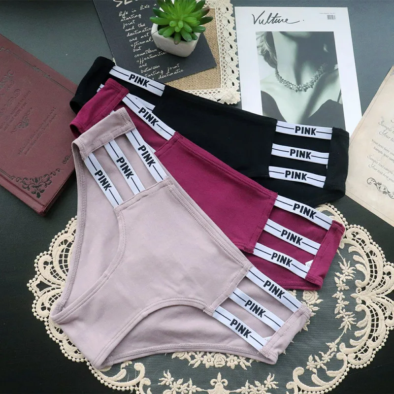 2022 New Ventilation Cotton Letter Ribbon Low Waist Hip Lift Underwear Women Underwear Accessories