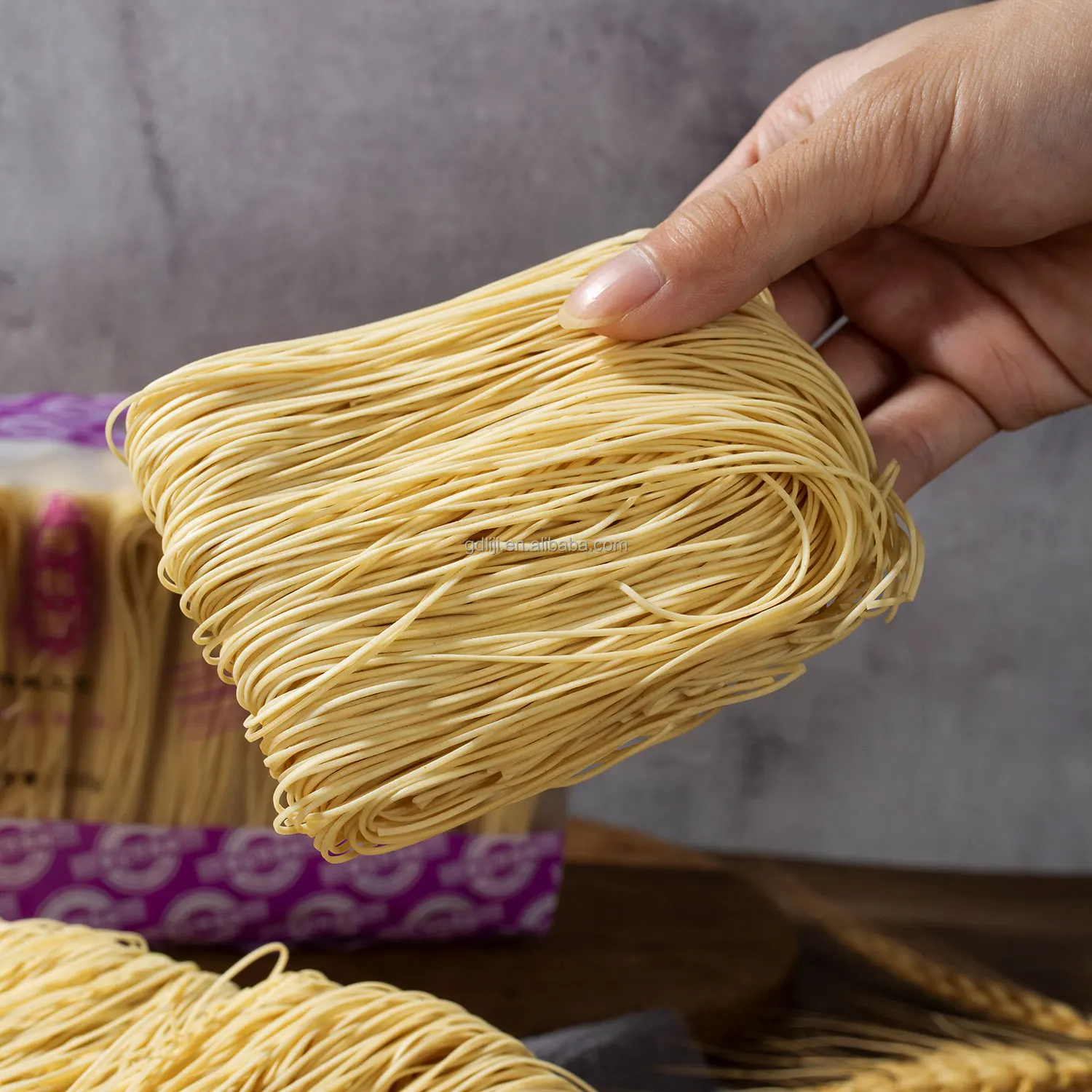 Liji Food Manufacturer Asian Dry Noodles Quick-Cook Instant Non Fried Whole Wheat Noodles