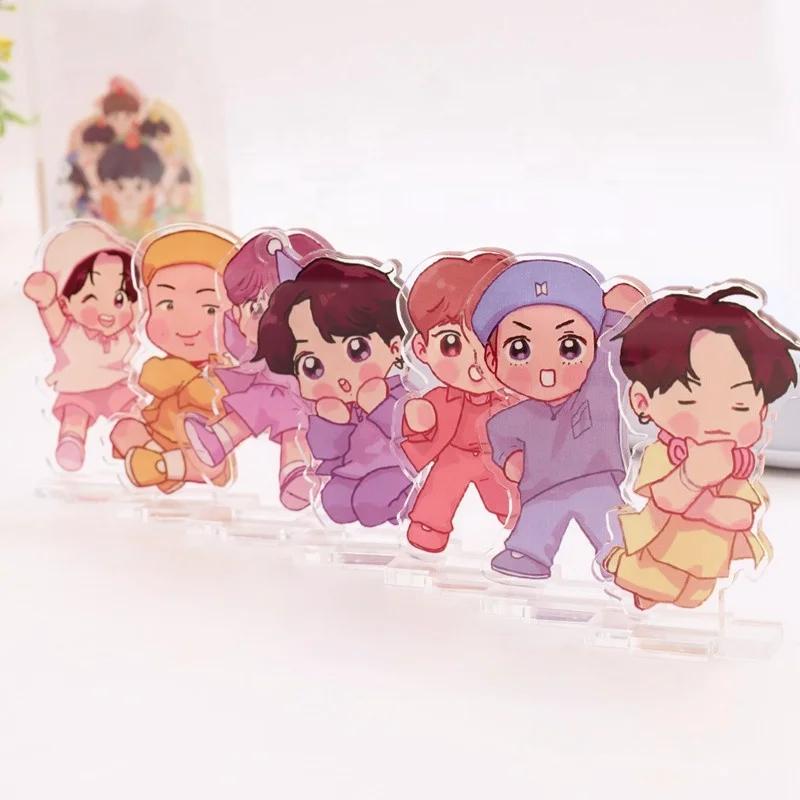 Bangtan Boys оптовая продажа Kpop Idol товар мультфильм милый прозрачная акриловая