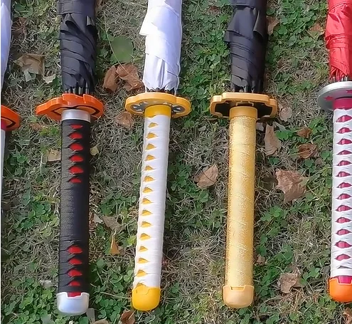 Customizable And Creative Umbrella In The Shape Of A Samurai Sword Umbrella