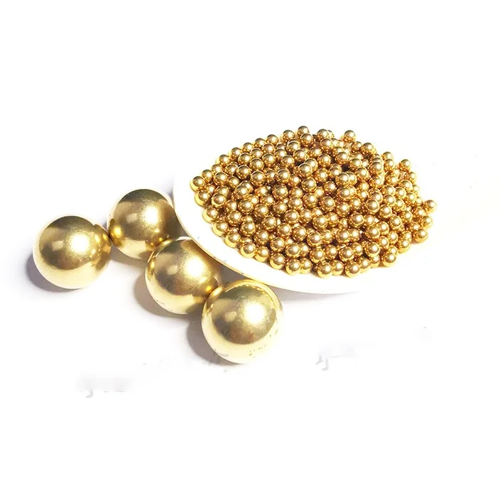 Wholesale H62 brass ball 1/2/3/4/5/6/7/8/10/12 mm small solid brass ball for switch carburetor valves handicrafts