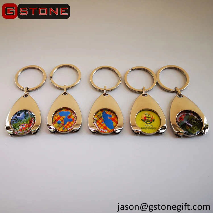 Custom Logo Souvenir Gift Shopping Token Key Rings UK Shopping Token Key Rings Shopping Trolley Coin