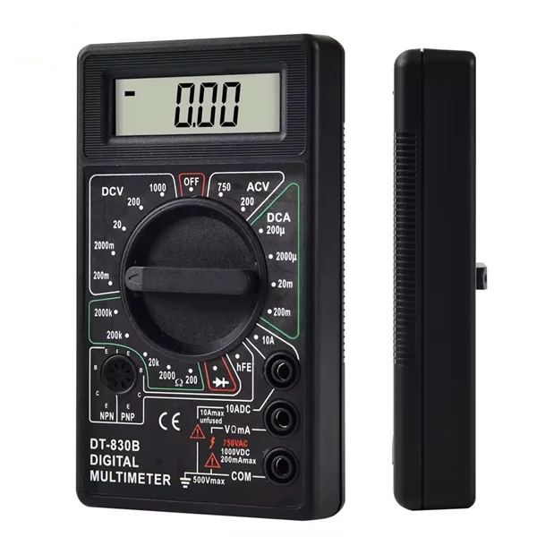 LCD Digital Mini Handheld Multimeter Voltmeter Ammeter AC/DC 750/1000V Ohm Tester Meter Probe