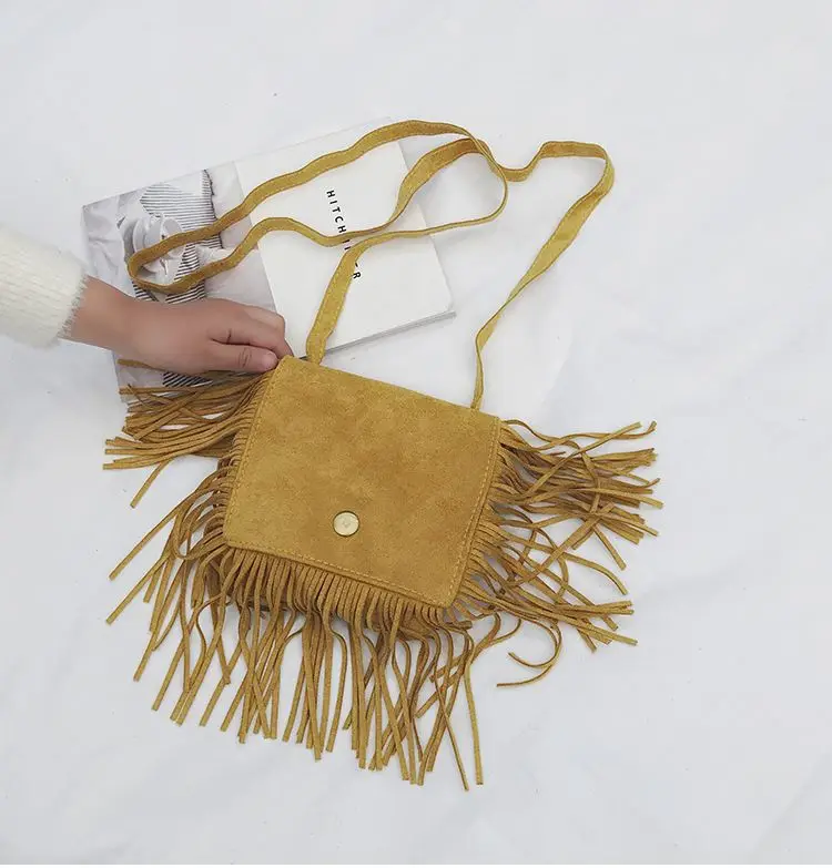 Free Sample China Hot Sale Cute Baby Girls Wholesale Girl Leopard Tassel Baby Kid Purses From China