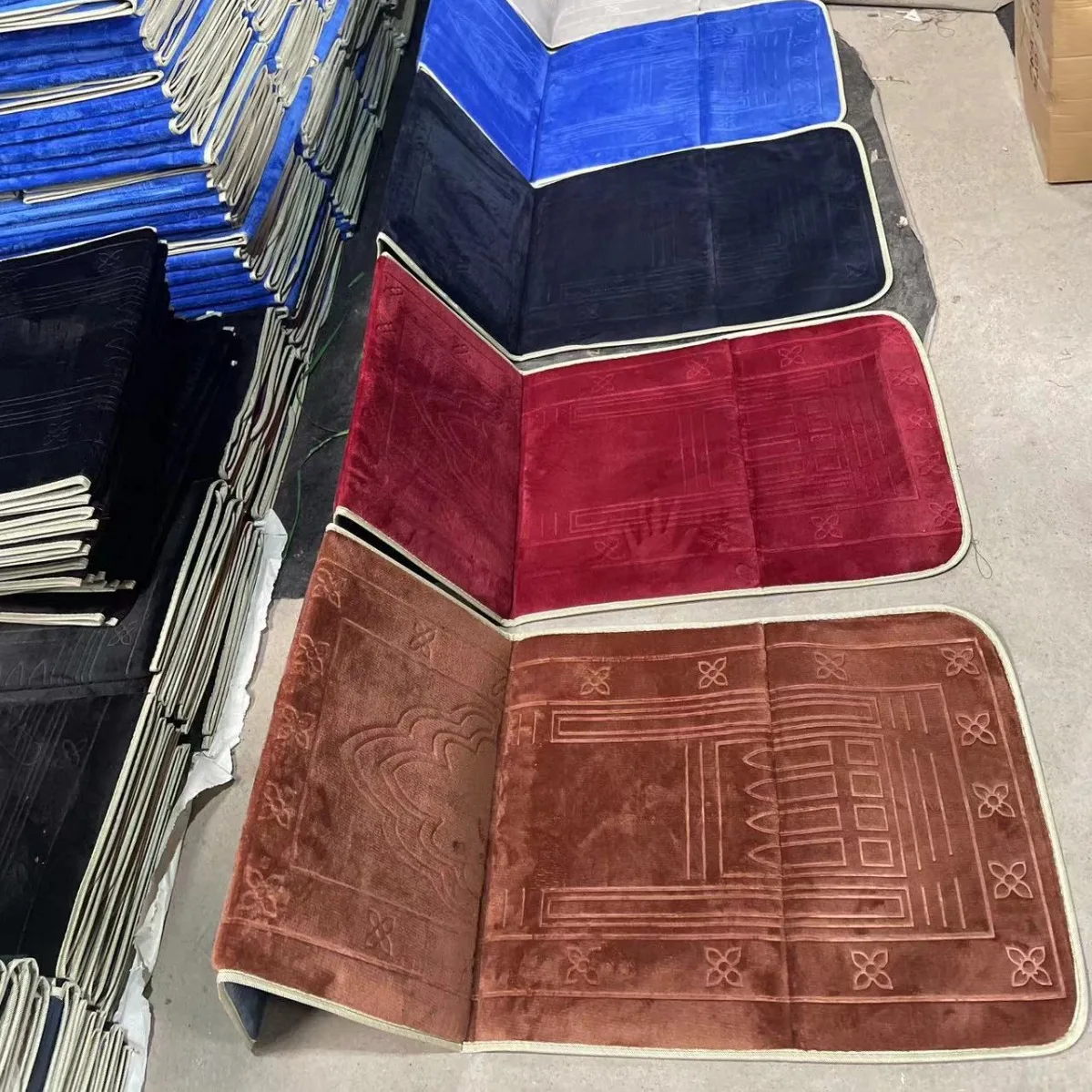 Thick Smart isajadah travel pocket prayer mat Backrest travel prayer rug with bag for hajj adult men