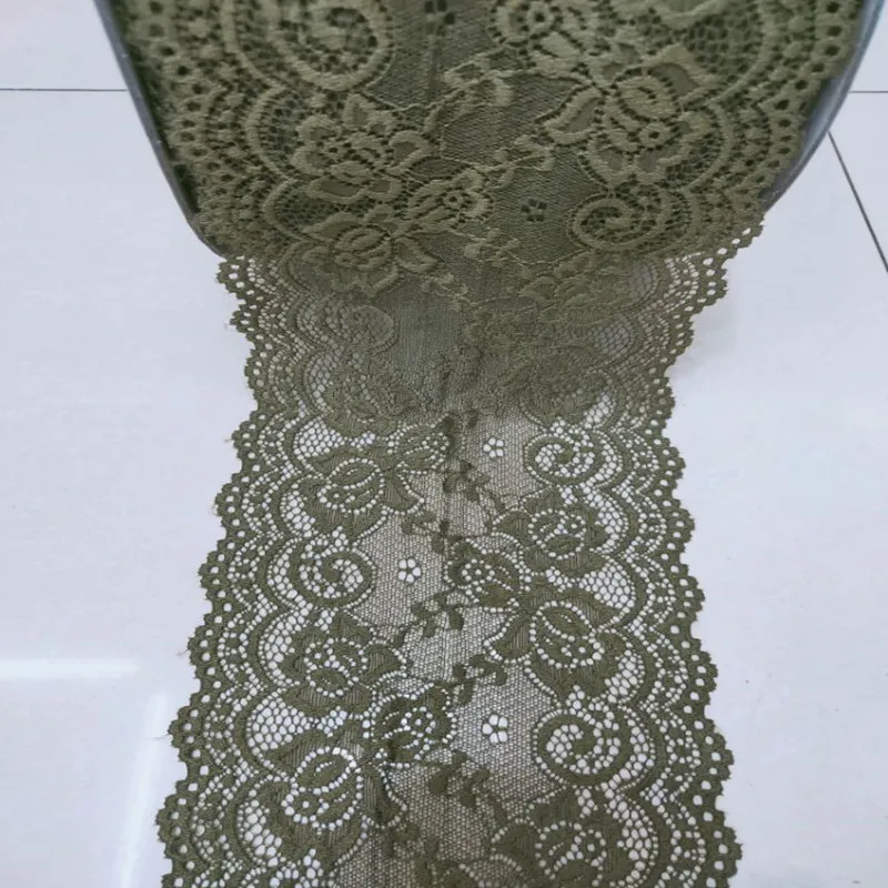 Diy Craft Fabric Width African Fabrics Stretch Flower Pattern 15CM Wide Elastic Lace Fabric Ribbon Lace Trim Ribbon