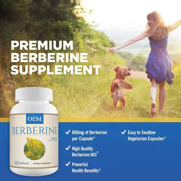 Berberine Capsules Berberine HCL Capsules Sugar Control Supplement Weight Management  Immune Support