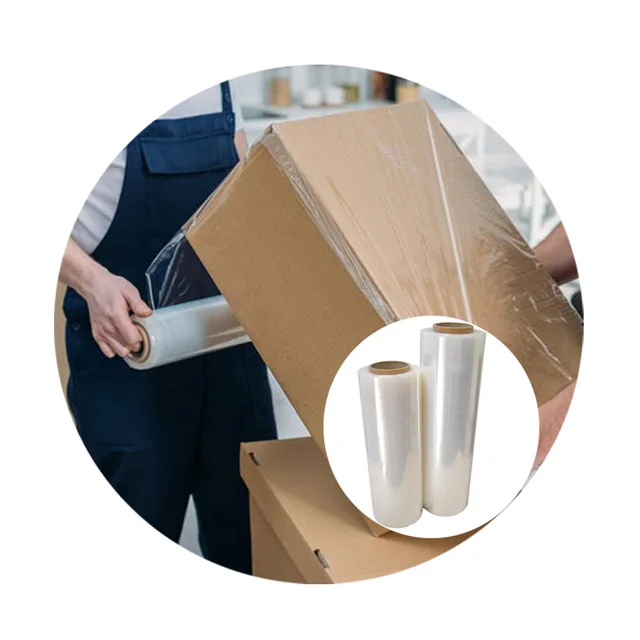 Lldpe Hand Use Stretch Film 100% Virgin Material Stretch Film with handle
