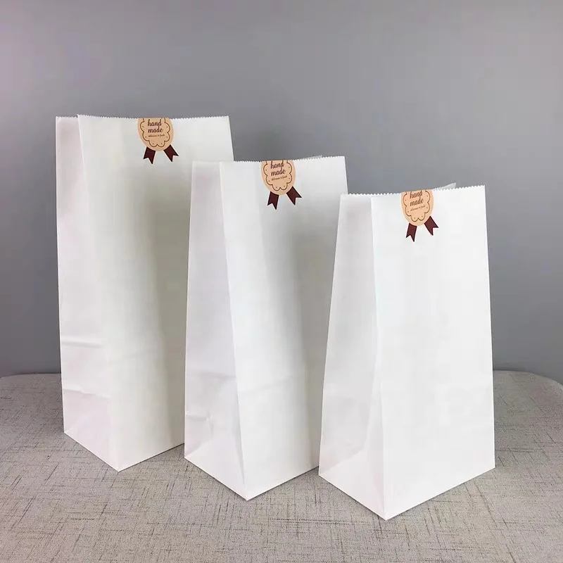 China factory custom print paper bag bread package take away disposable paper bags
