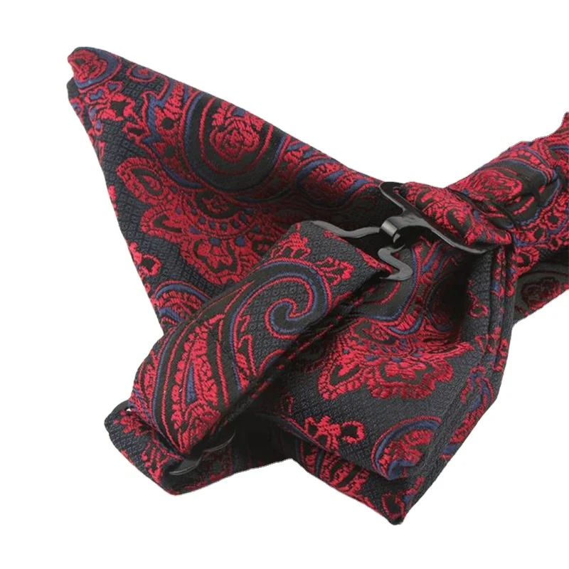 Высококачественные модные большие галстуки-бабочки большого размера из полиэстера с узором пейсли для мужчин